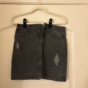 Mossimo Supply Co. Distressed Black Mini Skirt